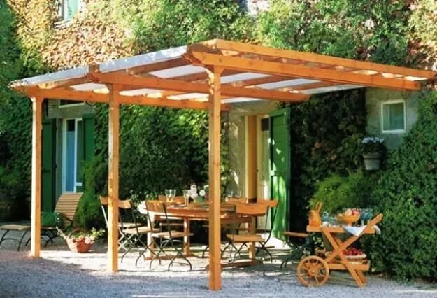 Простой навес на даче своими руками 22 Beautiful Wooden Garden Designs to Personalize Backyard Landscaping Diseños d