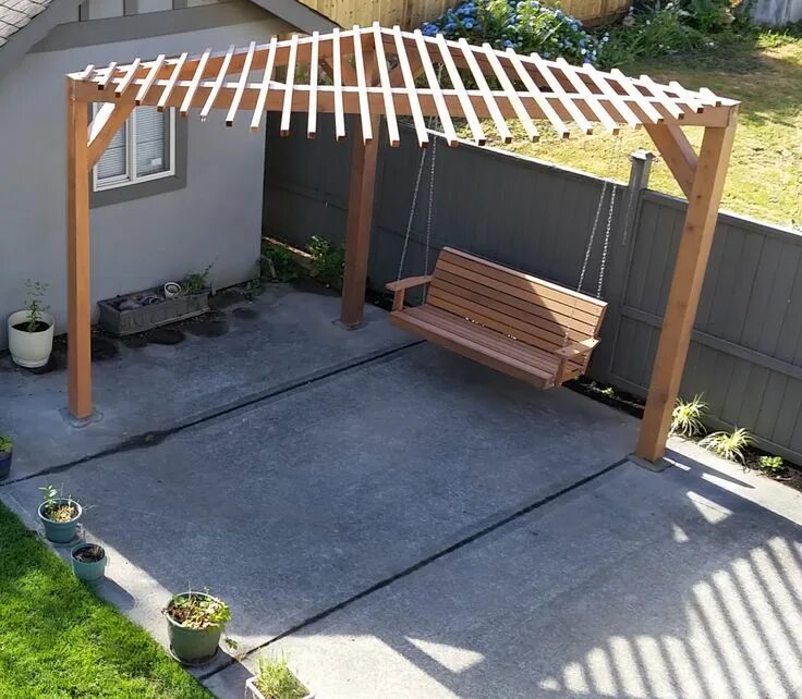 Простой навес на даче своими руками SketchUp Pergola - Real Life Garden Solutions Rustic pergola, Pergola plans, Per