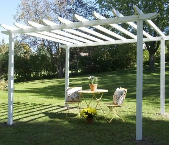 Простой навес на даче своими руками Make It! The Skilsaw Pergola Diy pergola, Pergola patio, Pergola