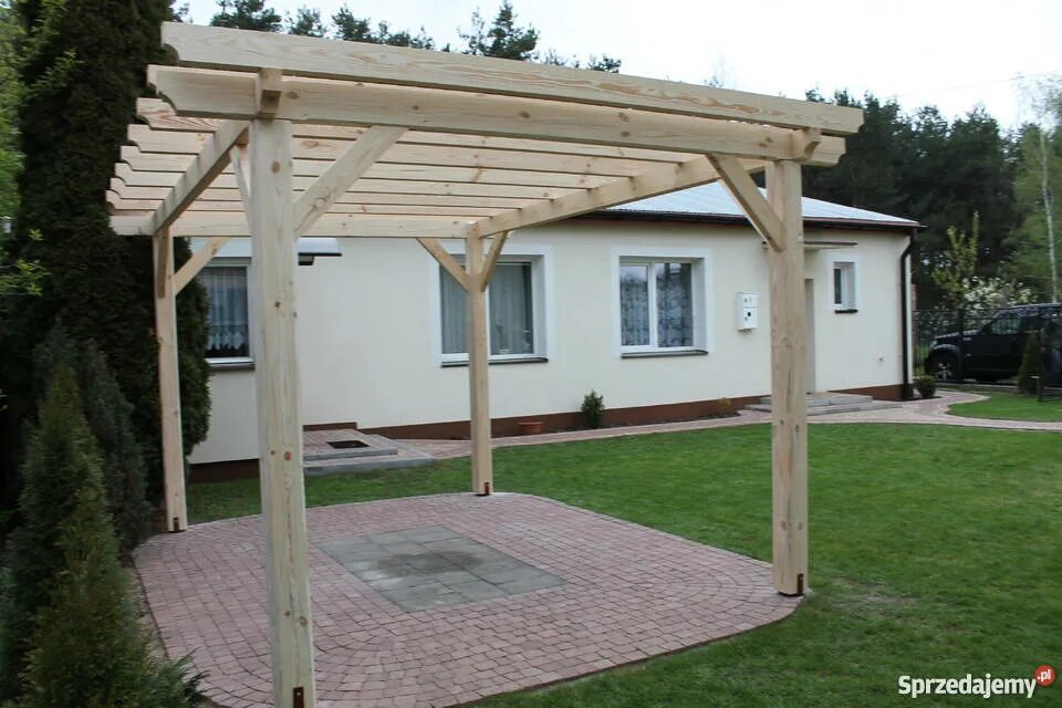 Простой навес на даче своими руками PERGOLA WIATA 3.6m x 3.3m Altana Altanka Zadaszenie tarasu Łuków - Sprzedajemy.p