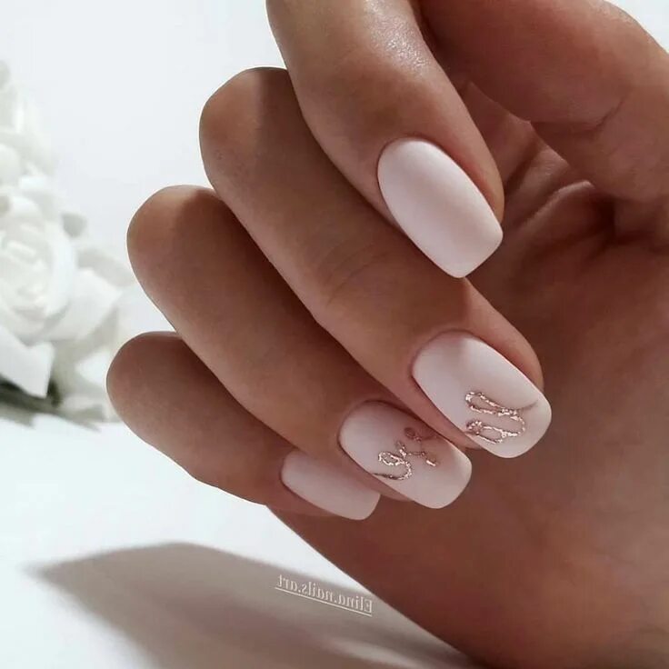 Простой нежный дизайн ногтей Pin by эстетика в простом on Маник Wedding nail art design, Nail art designs, Be