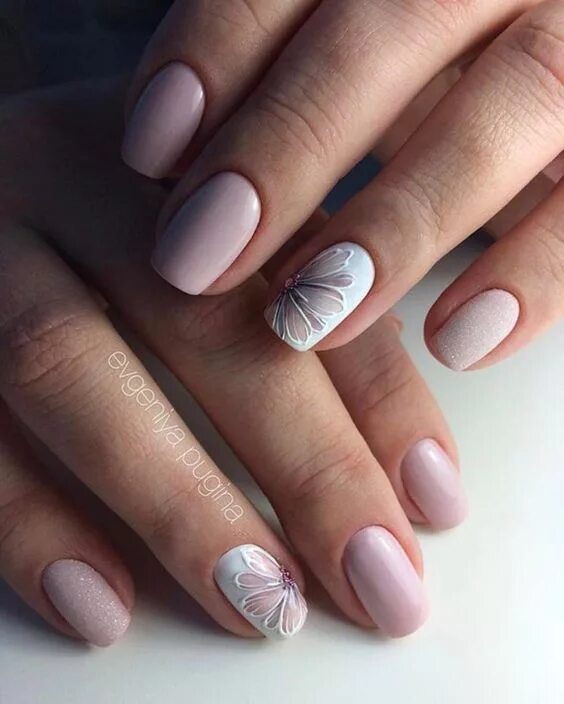 Простой нежный дизайн ногтей 25 Delicate Flower Nail Designs Adding Lovely Blooms To Your Fingertips! Fall na