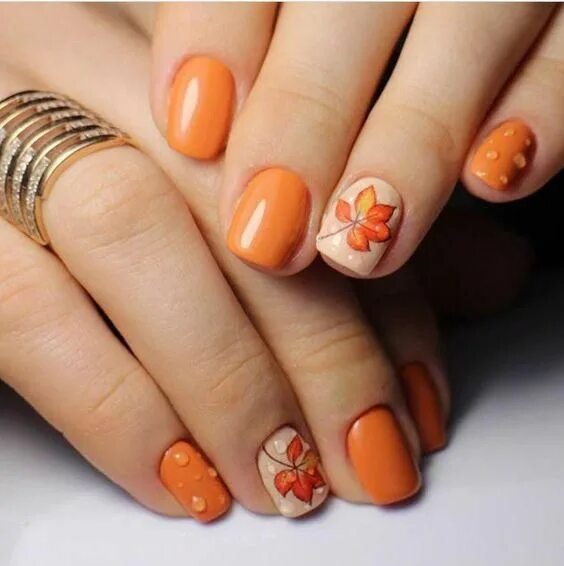 Простой осенний маникюр на короткие ногти 55+ Trendy Manicure Ideas In Fall Nail Colors Cute nails for fall, Fall gel nail