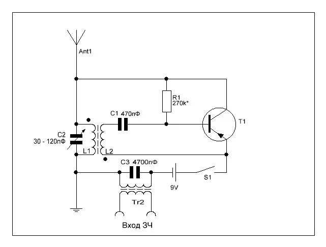 Простой передатчик на одном транзисторе схема Ответы Mail.ru: Передатчик (АМ) СВ-ДВ на одном транзисторе!