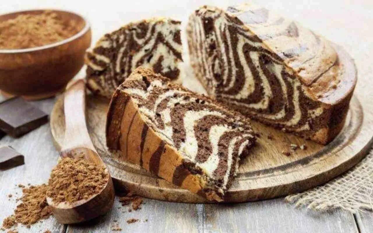 Простой пирог зебр с фото Torta bicolore ripiena alle mandorle Un’esplosione di gusto Zebrakuchen, Trocken