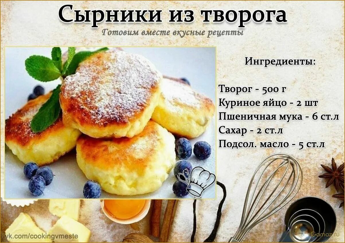 Простой рецепт вкусных сырников с фото Творожные сырники проект