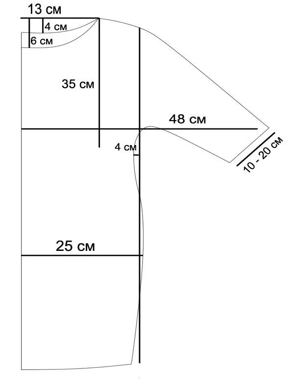Простой рукав без выкройки Платье с цельнокроенным рукавом Платье швейные шаблоны, Выкройки, Выкройки для ш