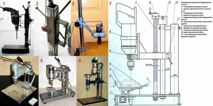 Простой самодельный сверлильный станок из дрели стойка для дрели самодельная
