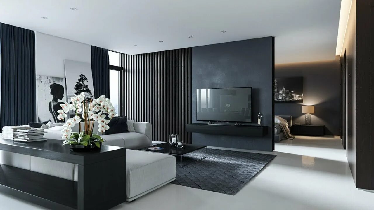 Простой современный стиль интерьера 65 Elegant Gray and Black Living Room Ideas Living Room Designs - YouTube