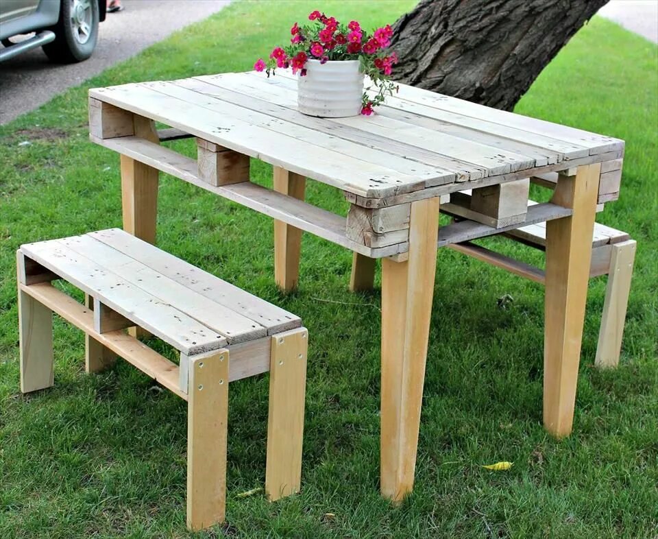 Простой стол своими руками фото 50 Best DIY Pallet Projects with Step by Step Diagrams Muebles terraza, Muebles 