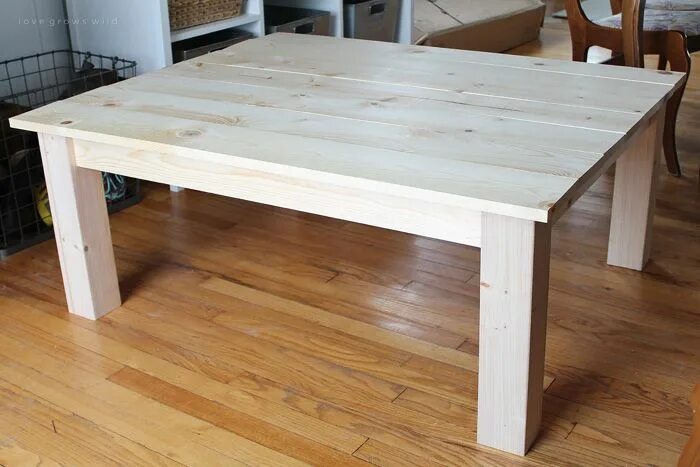 Простой стол своими руками фото DIY Farmhouse Coffee Table Diy farmhouse coffee table, Wood farmhouse coffee tab