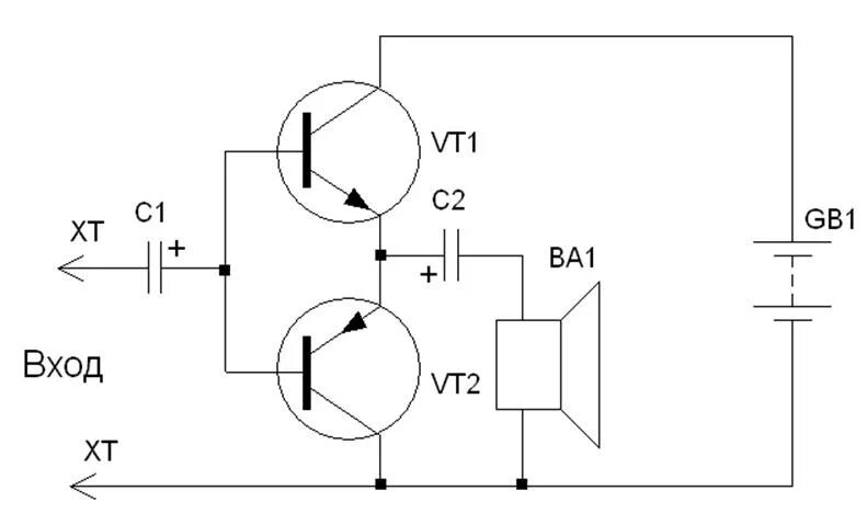 Простой усилитель на транзисторах схема elecTRIZonica