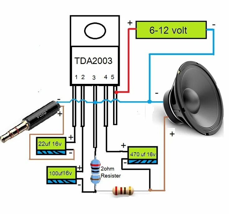 Простой усилитель звука схема How to Make D718 And B688 Stereo Audio Amplifier Easy Circuit Audio amplifier, E