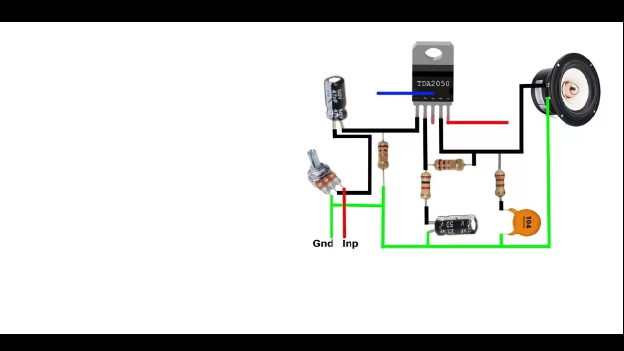 Простой усилитель звука схема SKEMA amplifier mini TDA 2030/2050 cocok untuk di kamar - YouTube