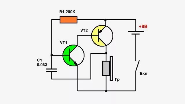 Простой звуковой генератор своими руками схема Простейший звуковой генератор. Конструкции начинающим