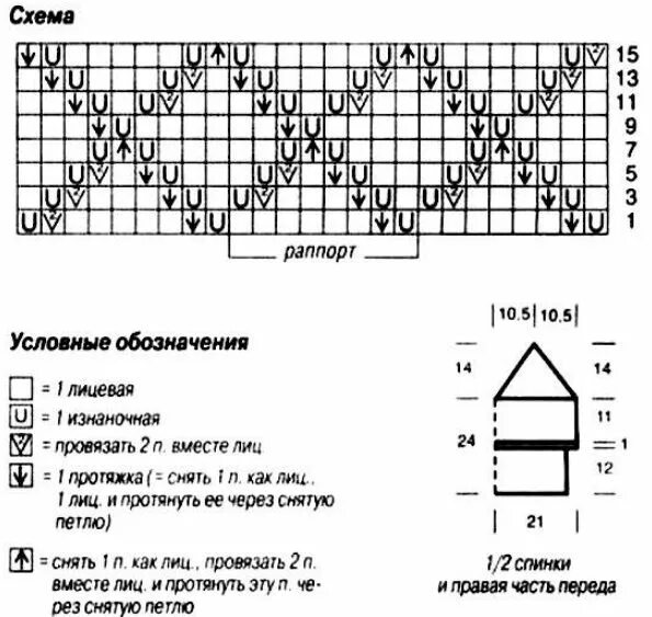 Простые ажурные ромбы спицами схемы Туника спицами 2019 (с изображениями) Вязание