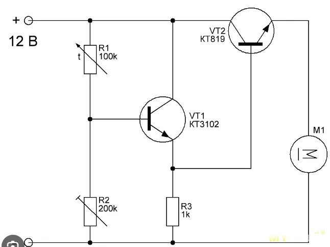 Простые электронные схемы своими руками Плата регулировки скорости вентилятора в зависимости от температуры. 12В