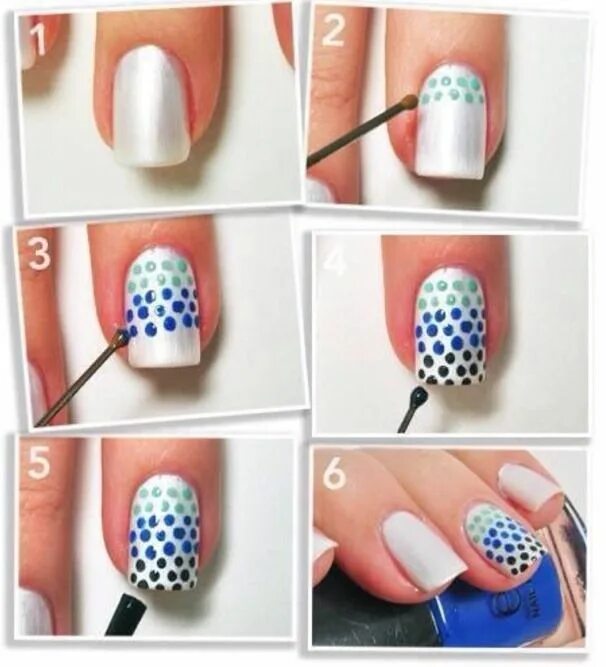 Простые идеи дизайна маникюра маникюр дотсом простой Dots nails, Trendy nails, Polka dot nails