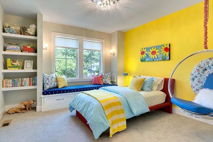 Простые интерьеры детских комнат Trendy and Timeless: 20 Kids' Rooms in Yellow and Blue Yellow room, Yellow boys 