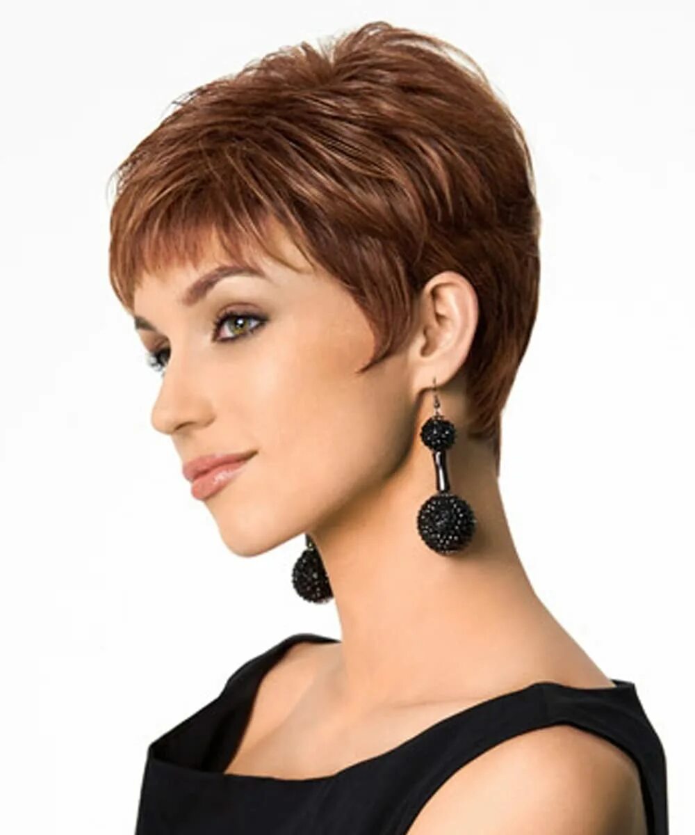 Простые короткие стрижки фото Cutting A Long Pixie Pixie Style On A Synthetic Wig Online podlokot.ru