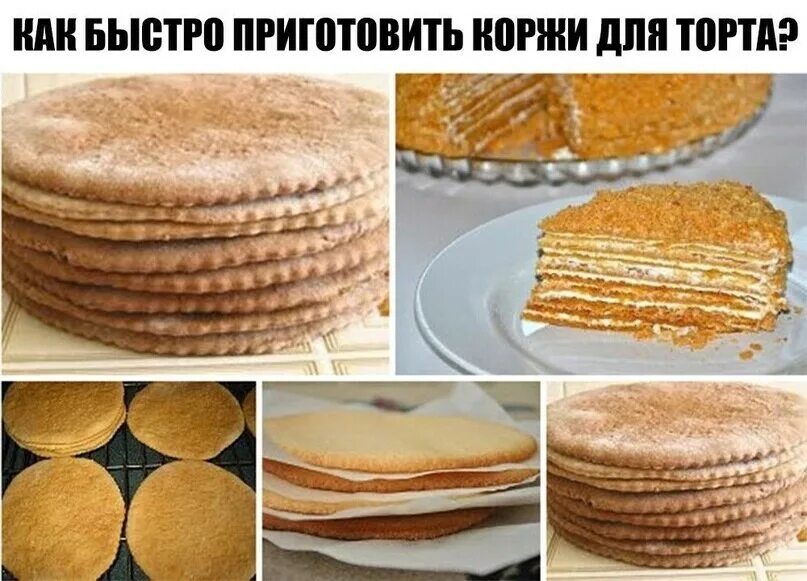 Простые коржи для торта рецепт фото Как быстро приготовить коржи для торта? Коржи для торта в... Интересный контент 