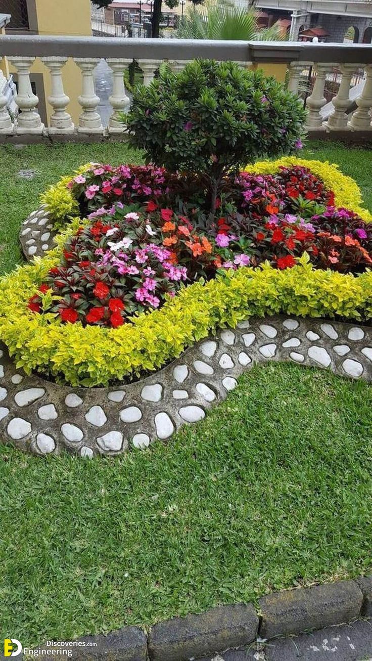 Простые красивые клумбы своими руками фото 30 Amazing DIY Ideas For Decorating Your Garden Uniquely - Engineering Discoveri