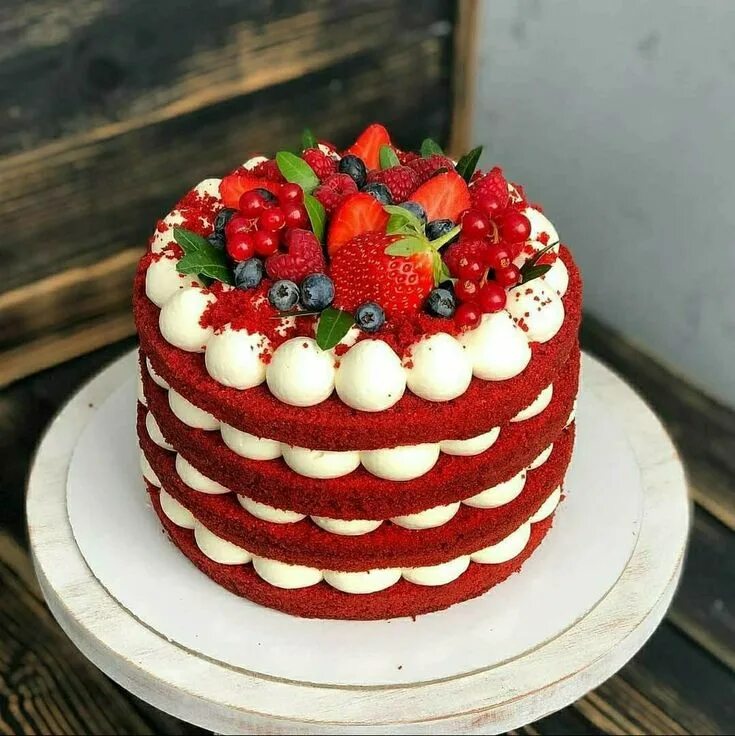 Простые красивые торты фото Красный Бархат/Red Velvet Cupcake cakes, Easy cake recipes, Cake