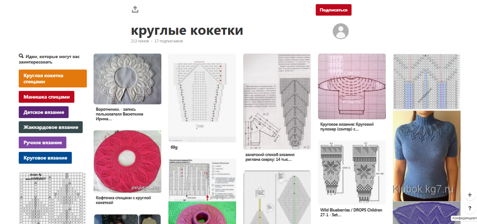 Простые круглые кокетки спицами схемы Вязание круговыми спицами круговая кокетка - найдено 88 картинок