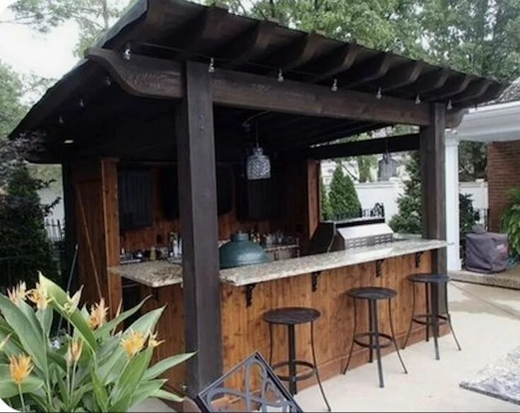 Простые летние кухни фото Pin by New England Boy on Backyard Bars Outdoor patio bar, Gazebo bar, Diy outdo