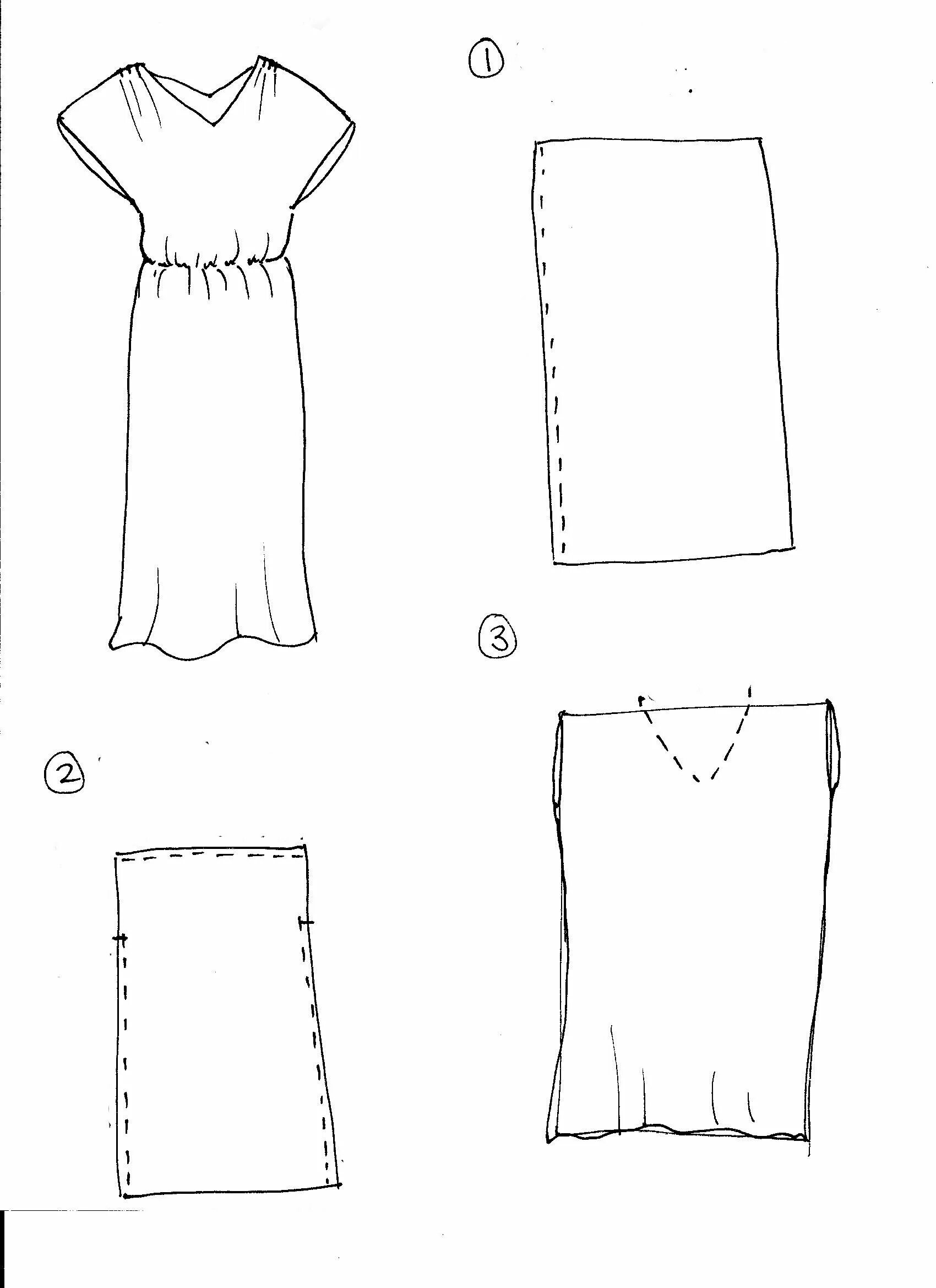 Простые платья без выкройки быстро 6 идей платьев из одной выкройки Кимоно мода, Пошив летних платьев, Выкройка каф