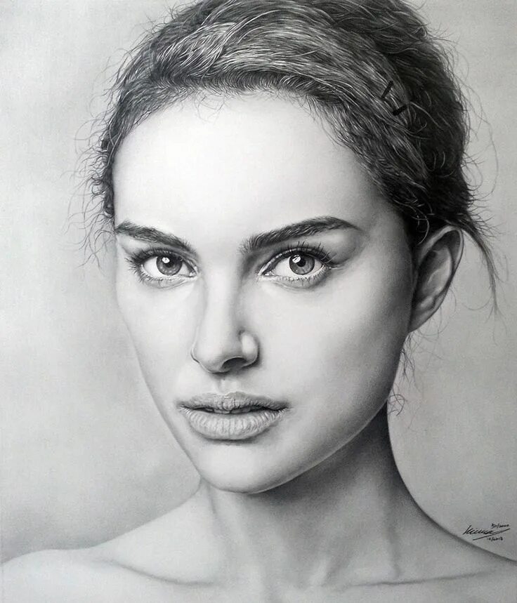 Простые портреты фото 50-2000 Natalie Portman 13-10-2013 by SolyiKim on DeviantArt Woman drawing, Nata