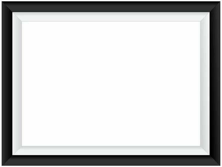 Простые рамки для фото бесплатно Black White Border Frame Transparent PNG Image Gallery Yopriceville - High-Quali