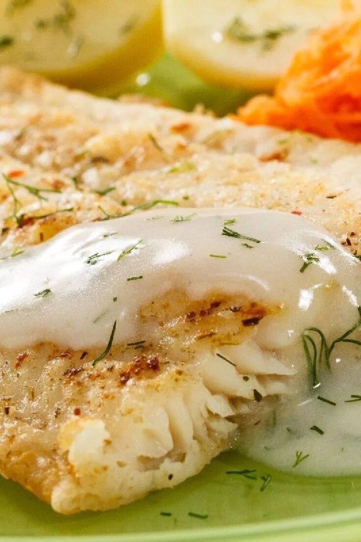 Простые рецепты из трески с фото Pacific Cod with Garlic Sauce KitchMe Best seafood recipes, Seafood recipes, Sea