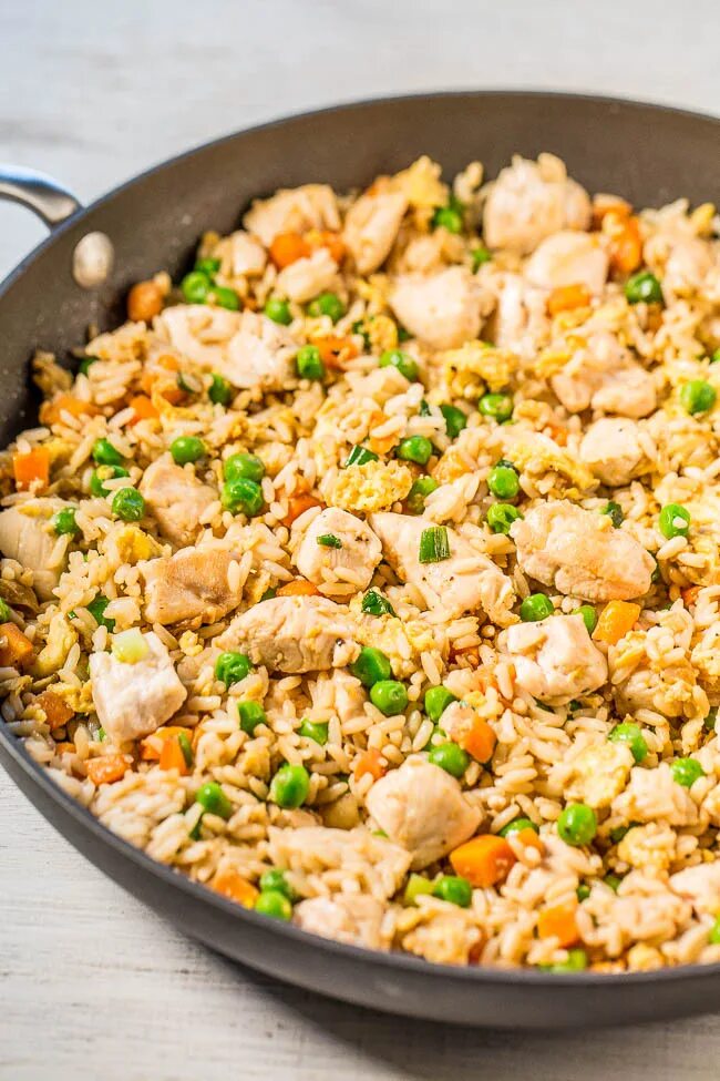 Простые рецепты с рисом с фото Kid Friendly 20 Minute Meals Healthy Family Recipes Chicken fried rice easy, Eas