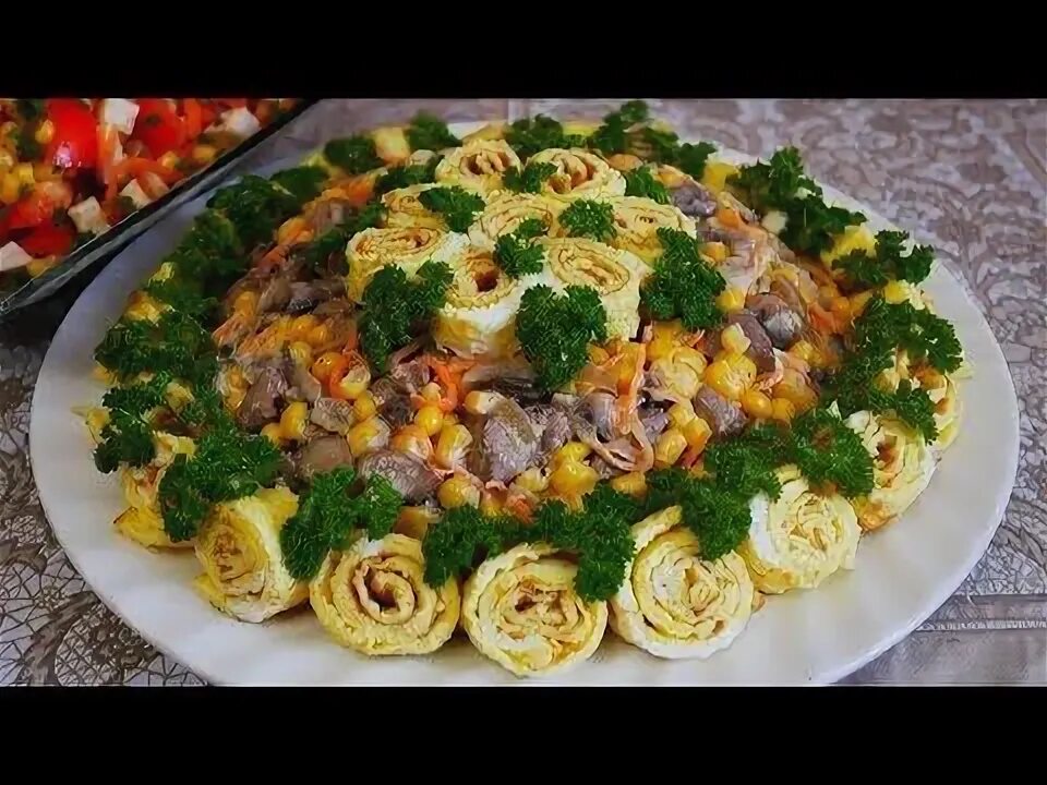 Простые салаты на праздничный стол фото Красивые и вкусные салаты ЦВЕТОЧНЫЙ и ЖЕНСКИЙ КАПРИЗ без МАЙОНЕЗА салаты на праз