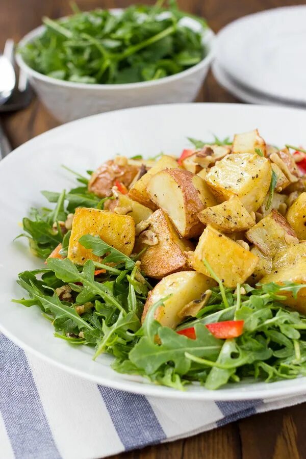 Простые салаты с картошкой с фото Roasted Potato Salad with Mustard Vinaigrette gluten-free, dairy-free Potatoe sa