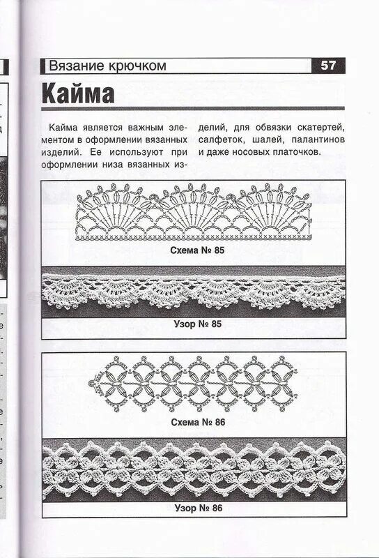 Простые схемы кружева для начинающих крючком Узоры крючком Crochet edging patterns free, Crochet edging patterns, Crochet edg