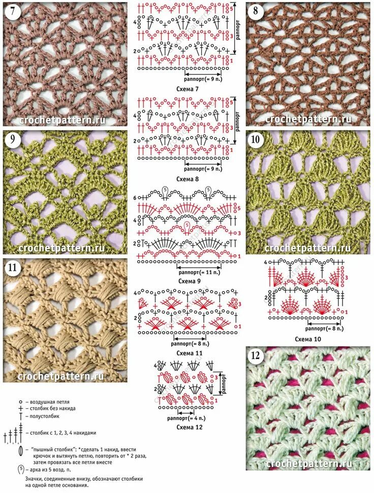 Простые схемы крючком фото Pin by Manana Datuashvili on cool Crochet patterns, Crochet stitches, 500 croche