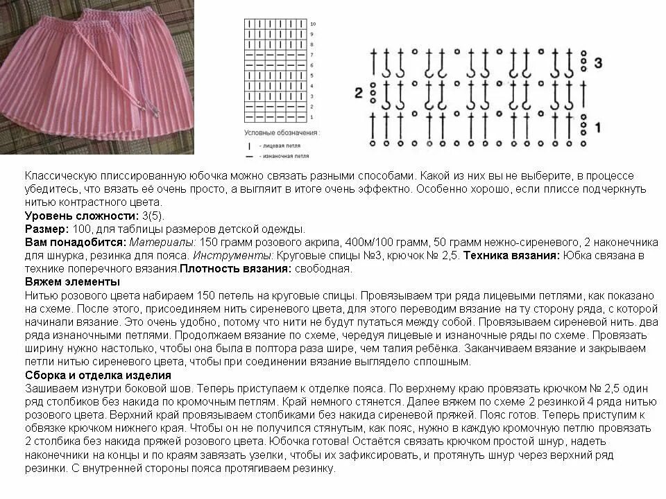 Описание и схемы узоров к юбке ассоль 20th