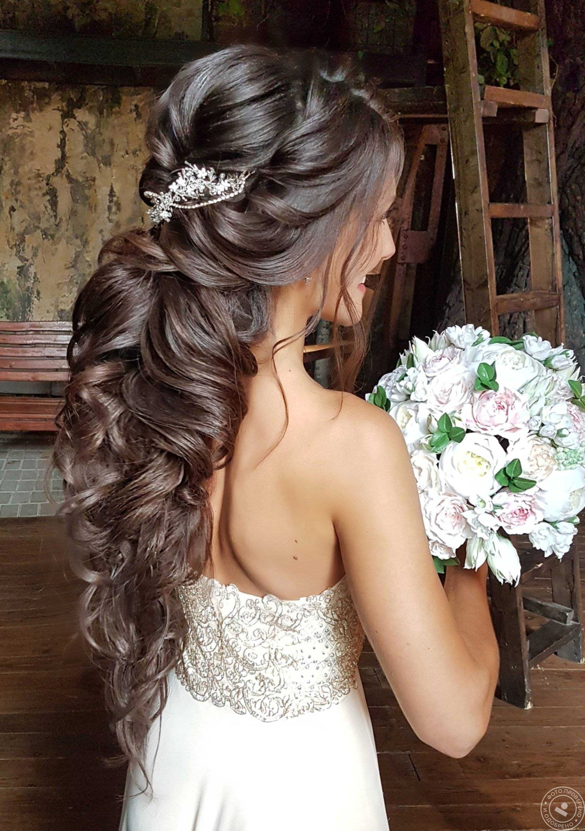 wedding hairstyles for long hair Длинные волосы свадьба, Укладка длинных волос, 