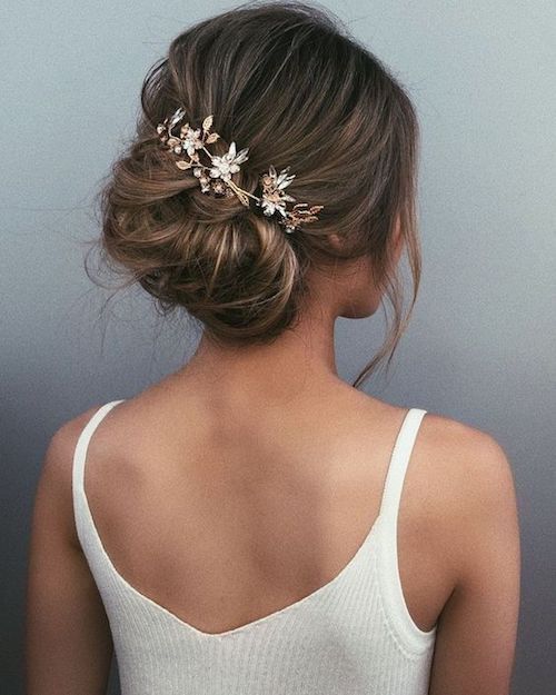 Простые свадебные прически на средние Les plus belles coiffures de mariage vues sur Pinterest Wedding hairstyles for m