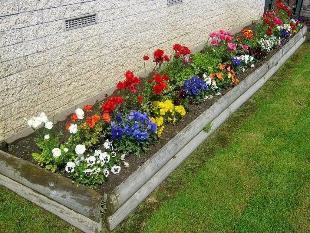 Простые цветники на даче своими руками 35 Beautiful Flower Beds Design Ideas In Front Of House - MAGZHOUSE in 2023 Gard