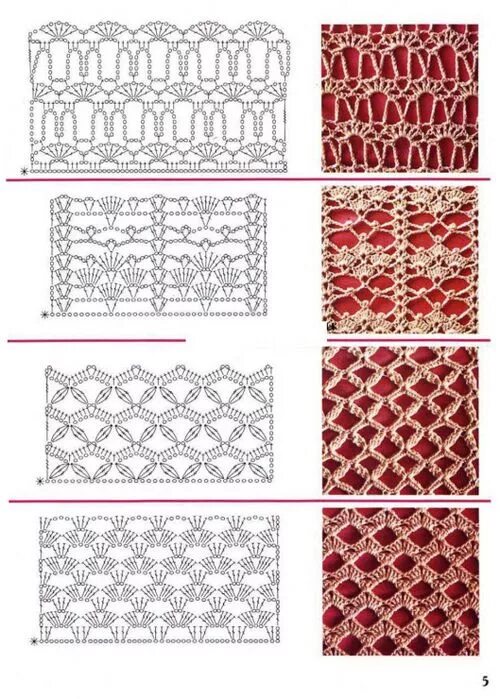 Простые узоры крючком фото Российский Сервис Онлайн-Дневников Crochet stitches, Crochet stitches patterns, 