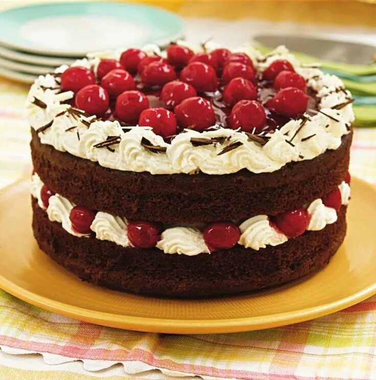 Простые вкусные торты фото Black Forest Cake Recipe Cake, Forest cake, Black forest cake