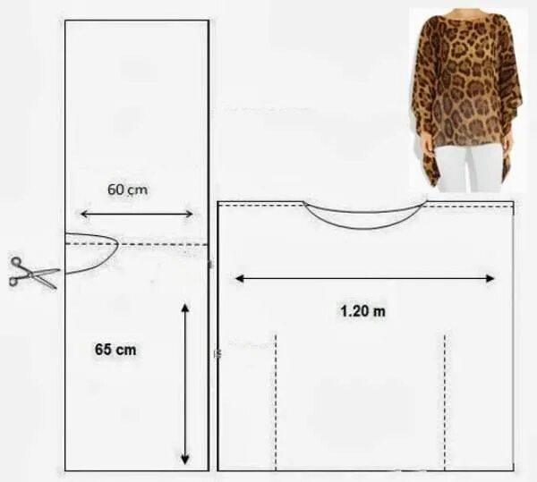 Простые выкройки без выкройки 26 простых выкроек летних туник, топов и накидок - Отлично! Школа моды, декора и
