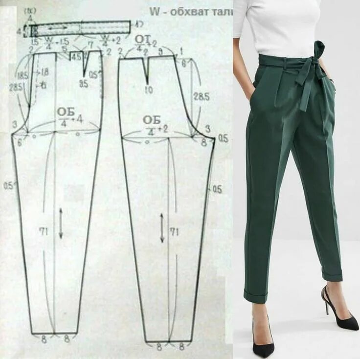 Простые выкройки брюк для женщин Pin by Massah.co on Sewing Sewing clothes women, Trousers pattern, Pants sewing 