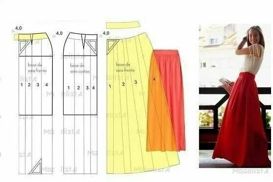 Простые выкройки длинных юбок Pin by mollemolen on Шью сама Sewing clothes, Sewing skirts, Diy skirts