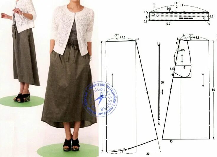 Простые выкройки длинных юбок Шитье простые выкройки простые вещи Sewing skirts, High waisted skirt, Couture