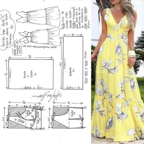 Простые выкройки для лета платья Выкройки, шитье, моделирование одежды Dress sewing patterns, Sewing dresses, Bas