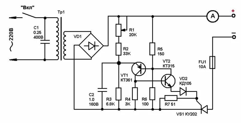 Простые зарядные устройства своими руками схемы Ответы Mail.ru: Собрал схему ЗУ для автоАКБ. А регулировка тока не работает. Пом